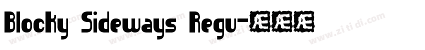 Blocky Sideways Regu字体转换